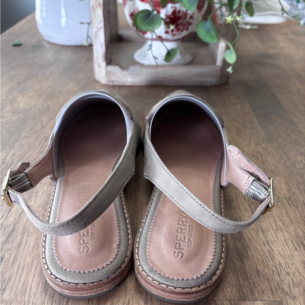 Sperry Taupe & Brown Slingback Loafers - Picture 5 of 8